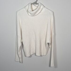 Abercrombie Ivory Roll Neck Sweater - L